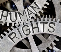 Cogs with 'Human rights' written on it